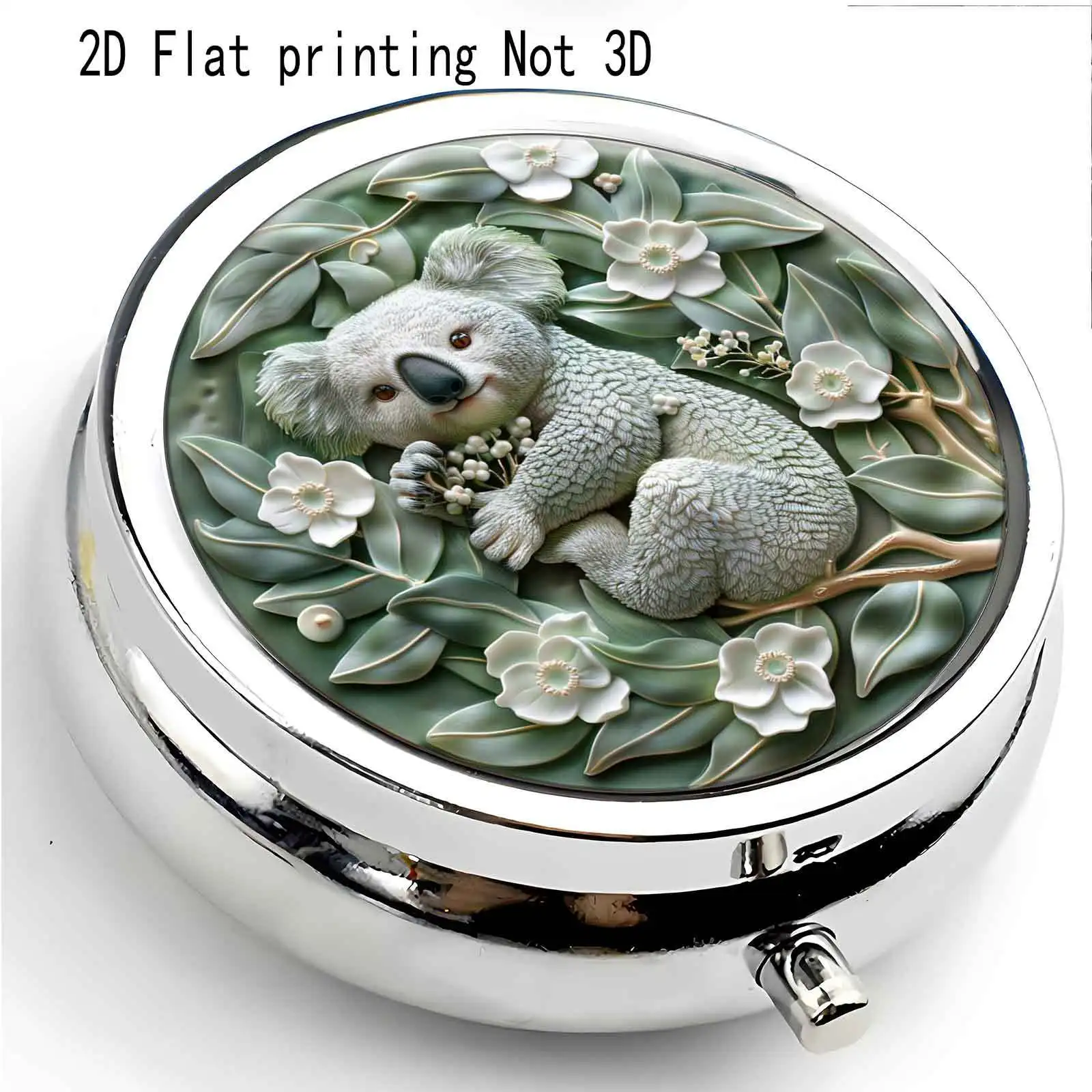 Koala Eucalyptus·Exquisite Small Jewelry Box·Emergency Small Medicine Box, Exquisite and Compact Compartmentalized Storage - a Thoughtful Gift for Long-Distance Travel, Pill and Capsule Storage, Easy to Carry, Perfect for Gift-Giving