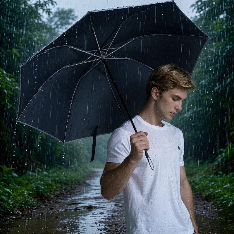 3-Fold 8-Rib Reverse Automatic Umbrella Compact Inverted Open Close Lightweight Windproof Rain Umbrella Travel Daily Use 역방향 우산