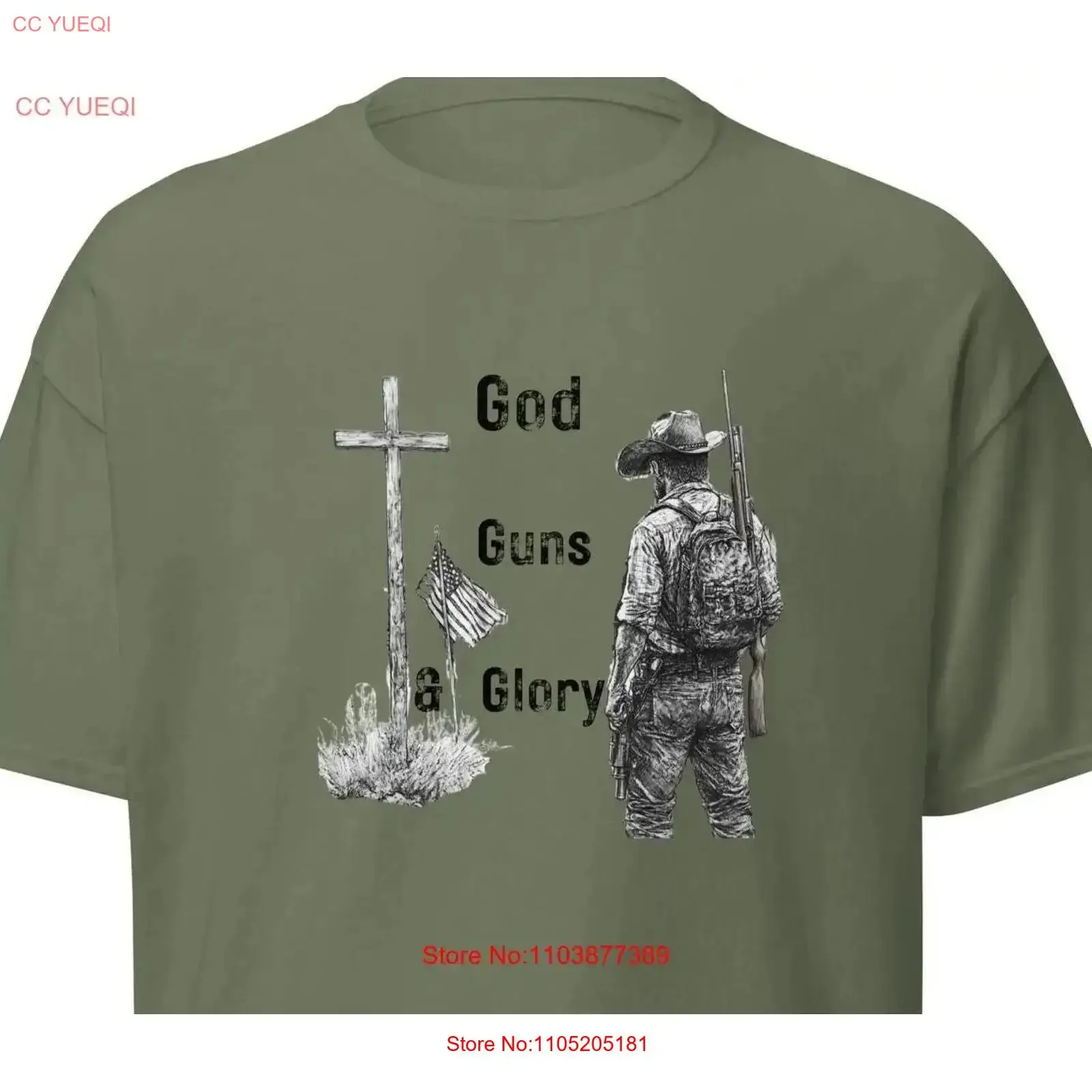 

God Guns and Glory T Shirt vintage Washed fashion homme Soft Unisex Stylish Casual graphic Comfortable Versatile streetwear