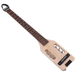 Travel Guitar 28 inch Silent Acoustic Guitar 6 String Folk Guitar Neck Through Canada Maple Wood Headless Guitar