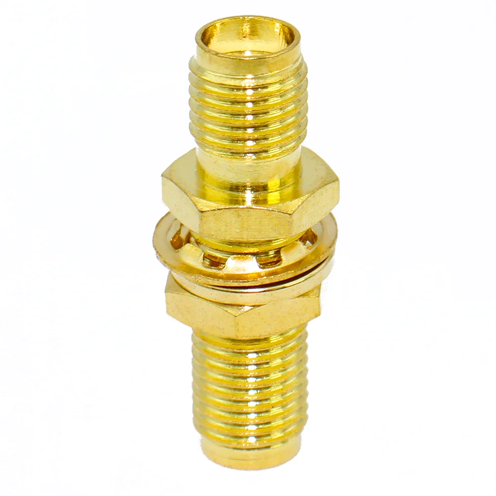 SMA Female to SMA Female Jack nut bulkhead in series RF Connector Straight Coaxial Converter Adapter Panel Mount Connectors