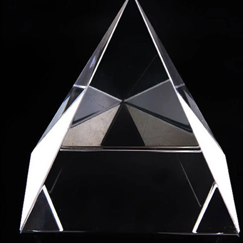 Pirámide de vidrio óptico de prisma, poliedro Rectangular alto de 40Mm, adecuado para experimentos de enseñanza