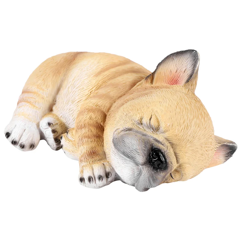 الفرنسية البلدغ النحت زخرفة تمثال كلب تمثال ديكور حديقة في الهواء الطلق Gift-AT36 #5