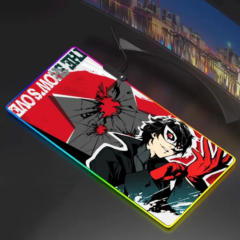 

Anime Persona 5 Mouse Pad Mousepad Rgb 800x400mm Mouse Pad Gaming Backlight Pc Accessories Gamer Keyboard Backlit Mat Desk Protector Mats Xxl Large Anime