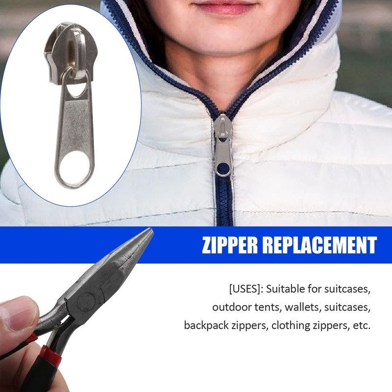 طقم إصلاح بسحاب مكون من 194 قطعة، استبدال سحاب منزلق بسحاب مع 2