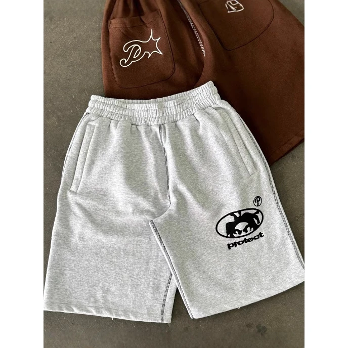 

Casual Embroidered Straight Leg Shorts Street Style Trendy Personalized Fashionable Spring Cotton Men's Shorts BF1252