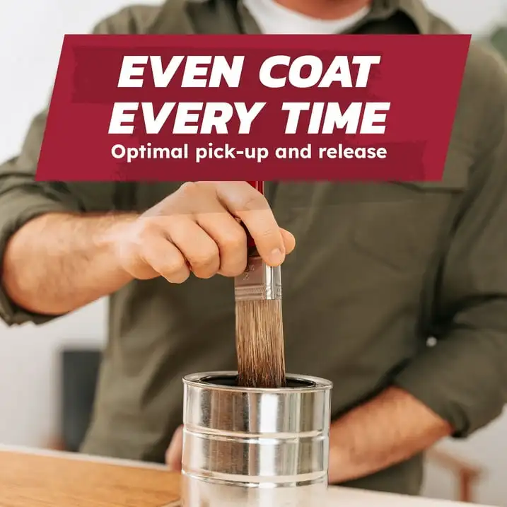 Linzer 1.5" Urethane Finishes Polyester Flat Paint Brush