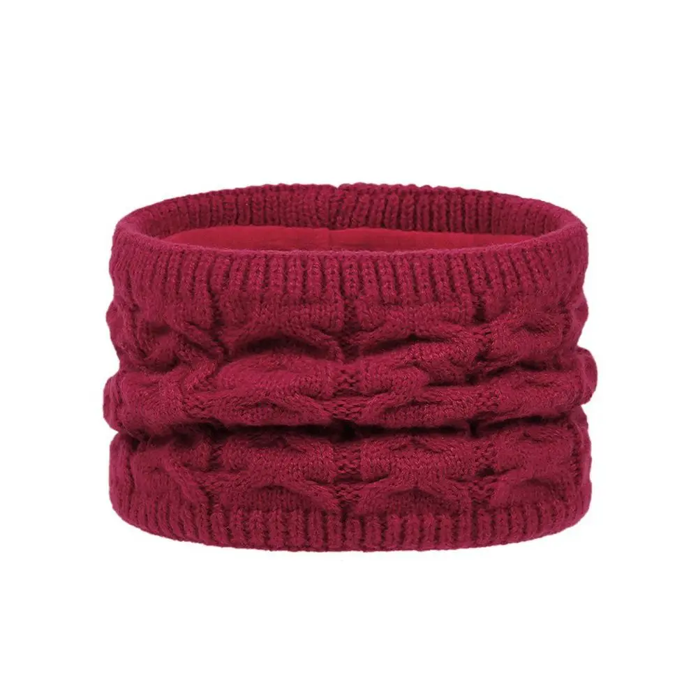 3Pcs/Set Fashion Warm Winter Hat Scarf Gloves Touchscreen Neck Protection Scarf Gloves Set Windproof Scarf Cap Men Women
