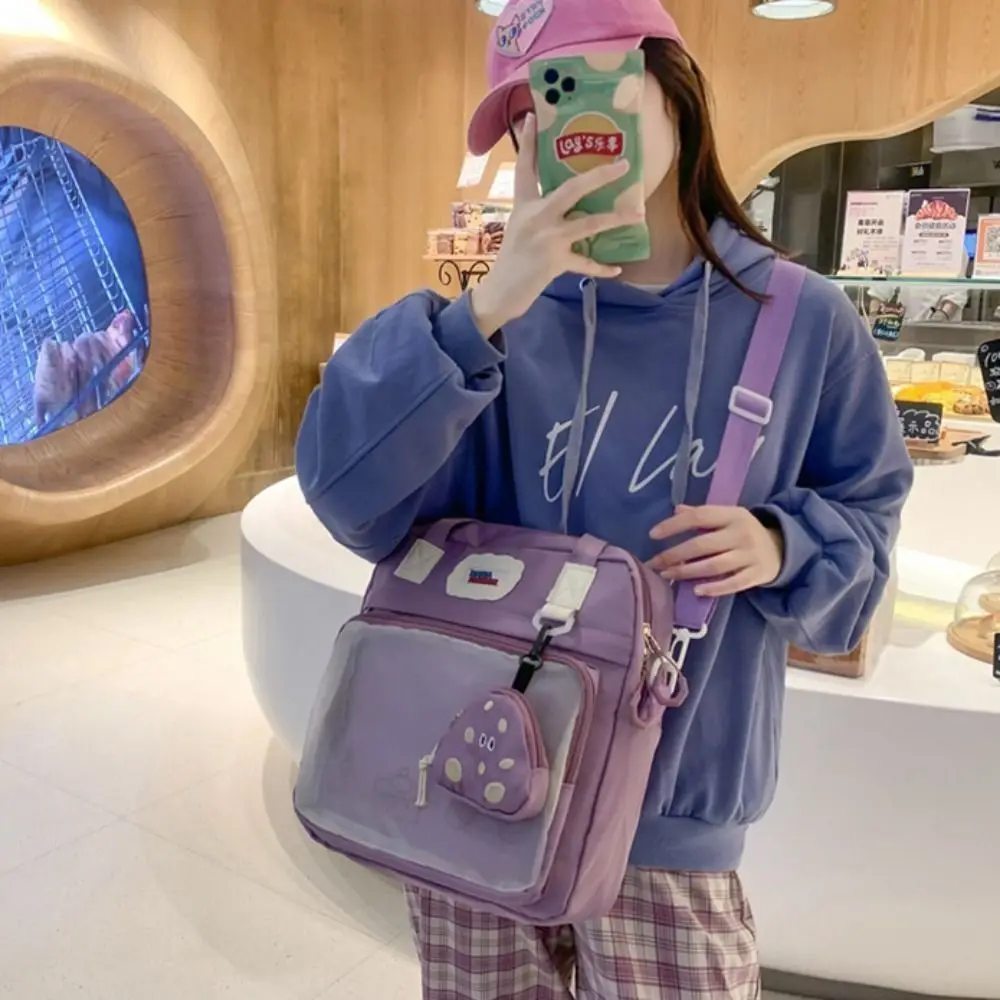 Cute Clear Small Ita Bag Multi-purpose Japanese Style Clear ItaBag PVC Portable Pin Display Backpack School Gift