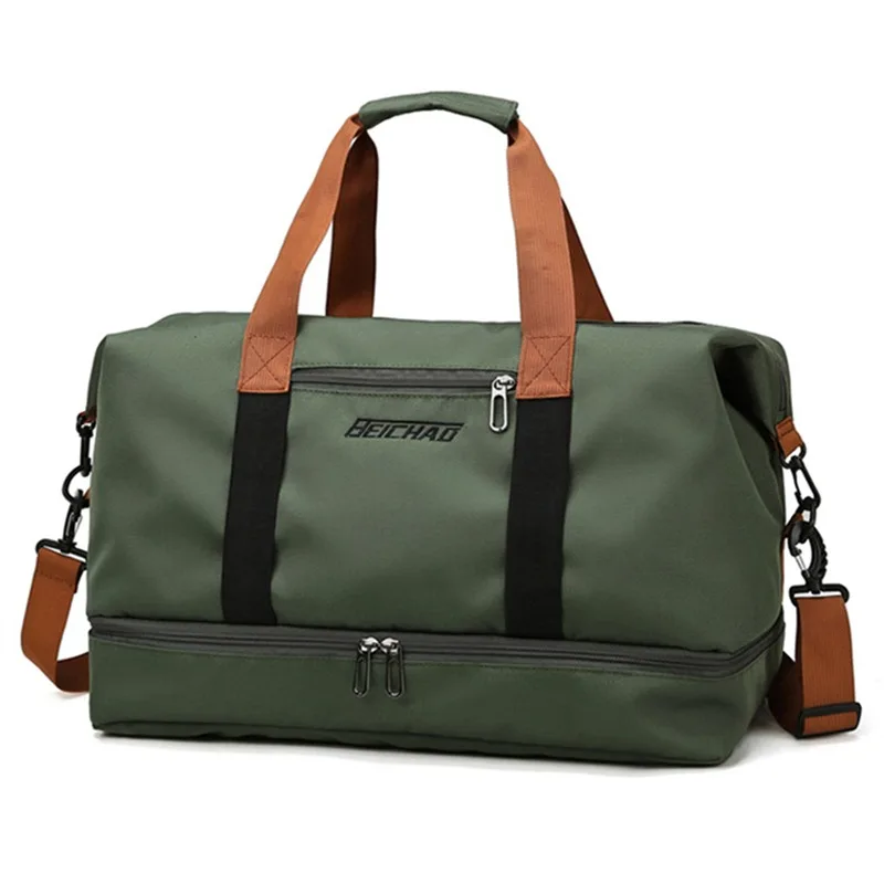 Moda sacos de viagem para mulheres grande capacidade saco de esportes masculino à prova dwaterproof água fim de semana sac viagem feminino saco do mensageiro seco e molhado