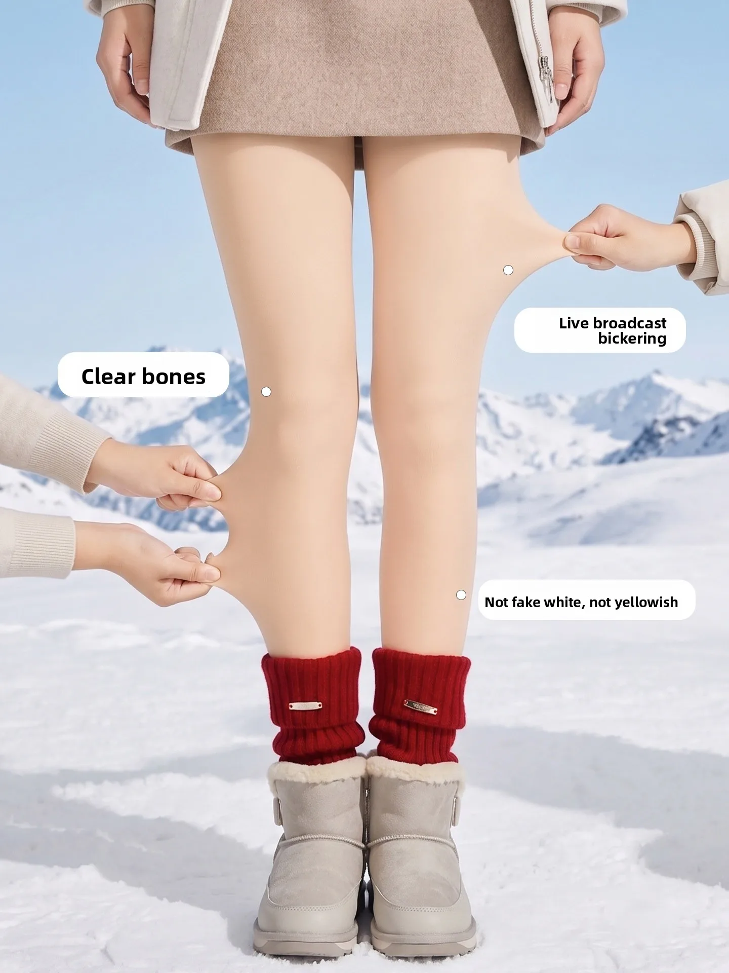 Kave 9/10 Length Bare Leg Artifact Women Skin Tone Sheer Beautiful Legs Shaping Fall Winter Thick Warm Tights Pantyhose Leggings