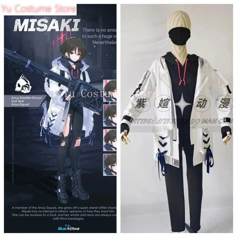 

Blue Archive Misaki Game Suit Gothich Uniform Cosplay Costume Halloween Carnival Party Role Play Outfit Women Any Sizea;3,v'5.t;