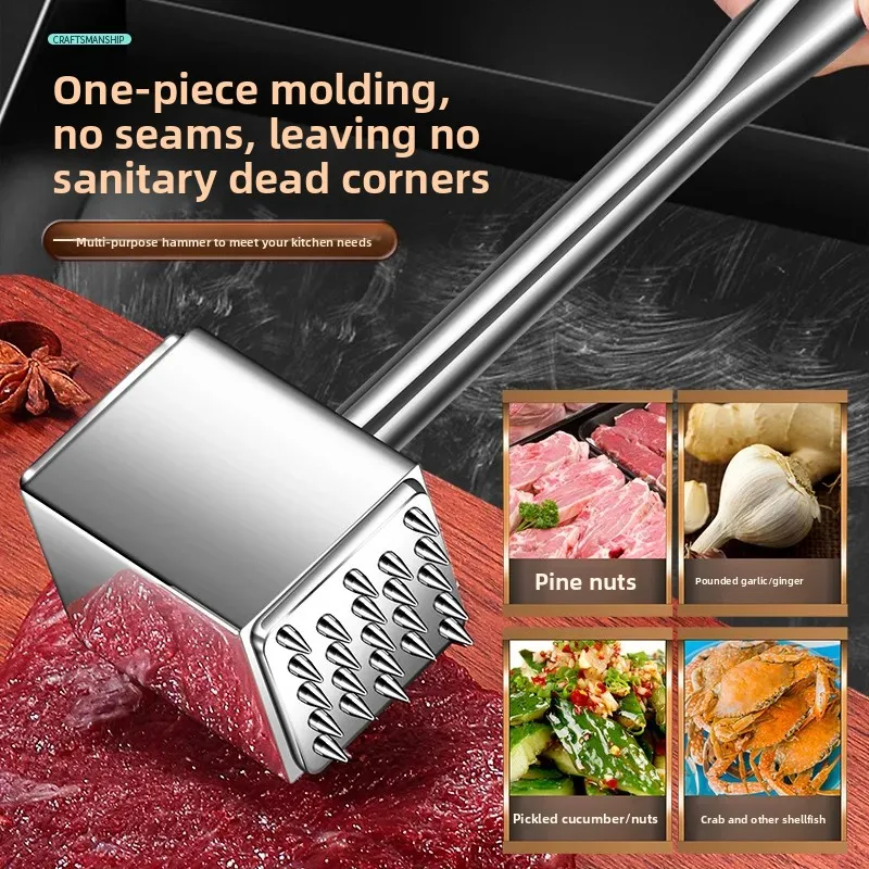 316 stainless steel double-sided multi-purpose 2-in-1 steak tenderizer and meat tenderizer thickened and labor-saving