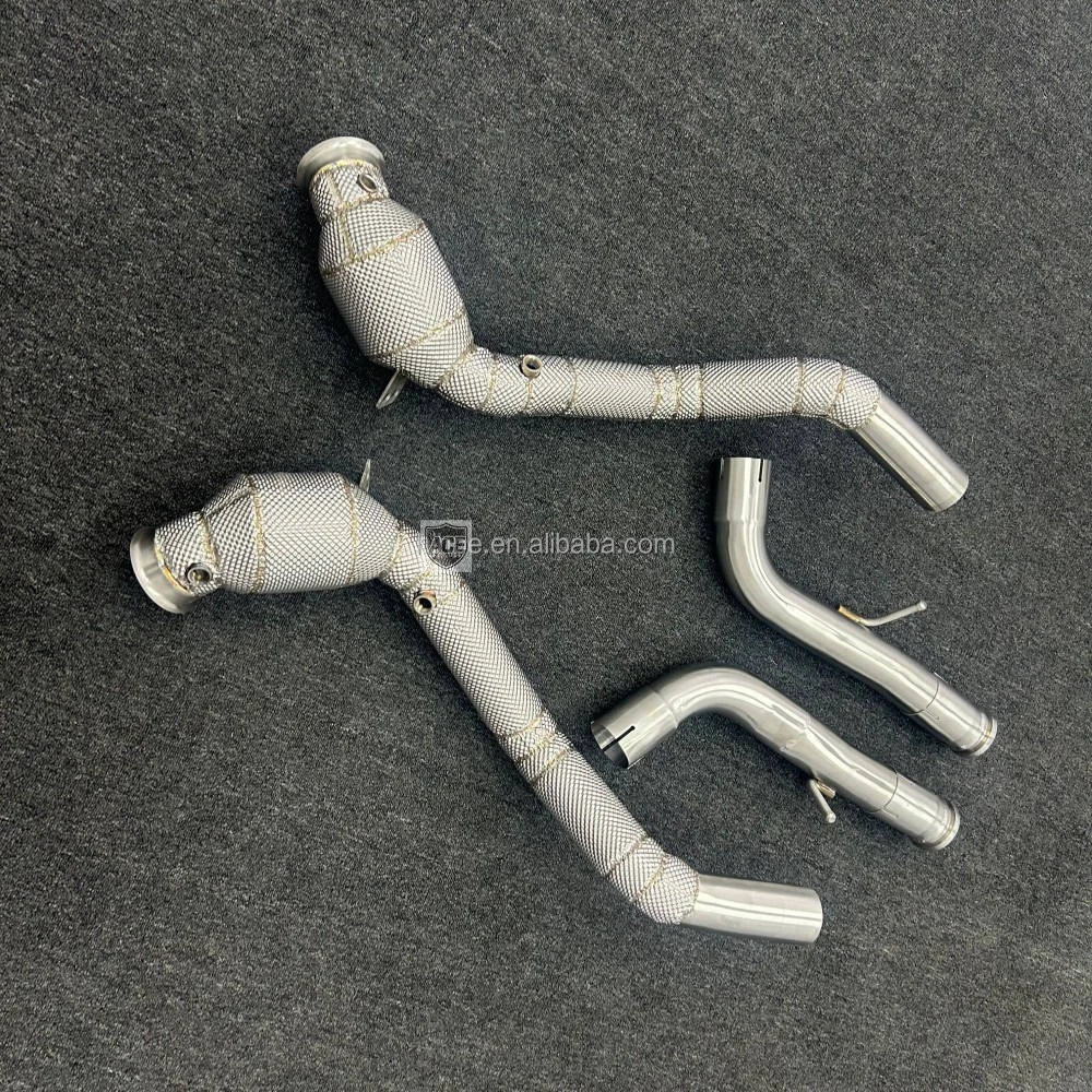 Edelstahl 304 Downpipe mit Katalysator-Auspuff für Mercedes-Benz G63 AMG W464 4.0T 2019-2023 Auspuff mit Hitzeschutz – Detail 9