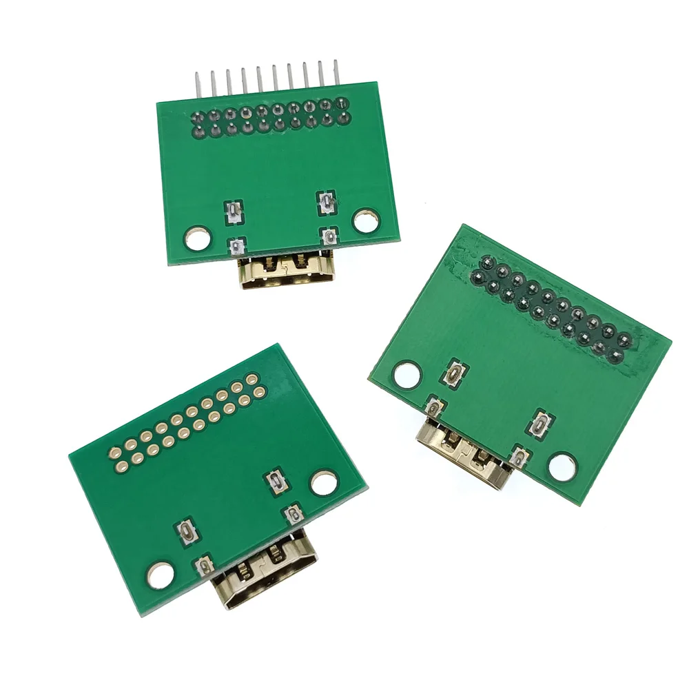 10pcs HDMI-Compatible A Type 19Pin PCB Board Bond Wires Seals HD HDMI Socket Connector Female Seat Test Female Seat gold-plated