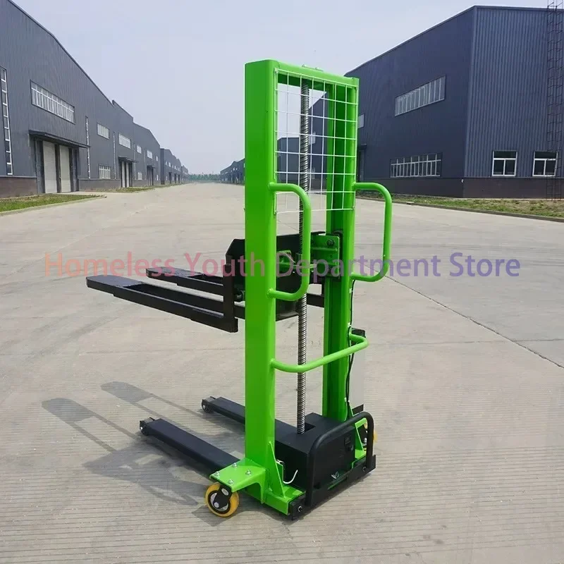 Manual hydraulic forklift, portable hydraulic pallet stacker, wholesale 1 ton, 1.5 tons, 2 tons, 1.6m, 48V lithium battery