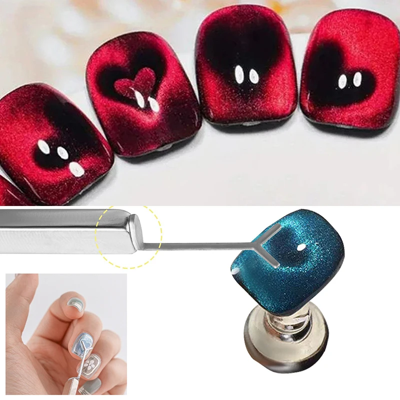 Set di magneti per unghie Cat Eye da pezzi con forte colonna magnetica per creare forme di cuore d'amore sulle unghie Strumenti per accessori per nail art