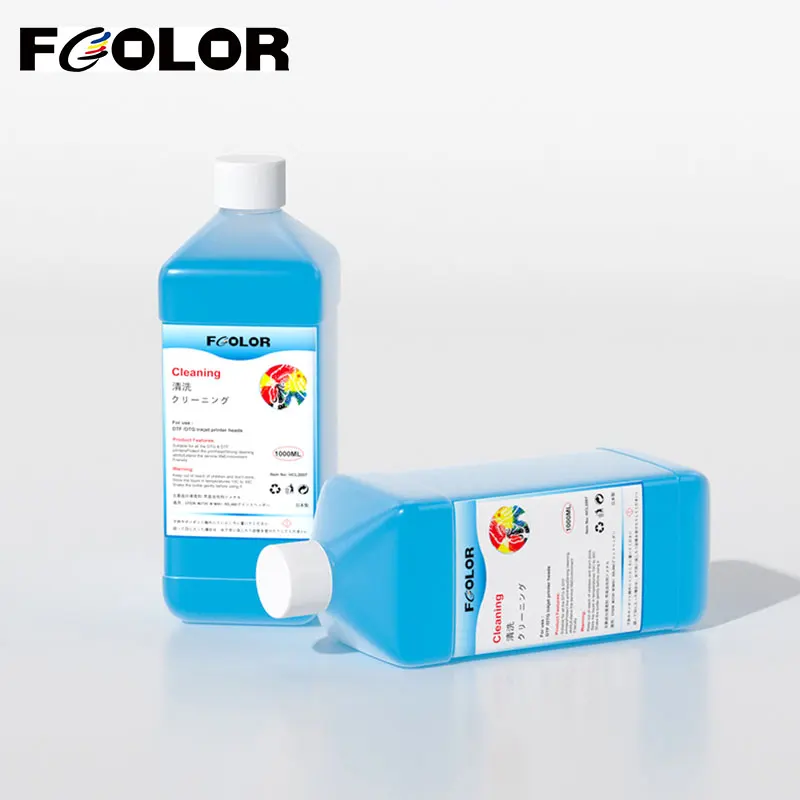 Imagem -05 - Dtf Líquido de Limpeza de Tinta para Bocal de Impressora a Jato de Tinta Dtf Forte Solução de Limpeza 1000ml Xp600 L1800 1390 Dx5 Branco