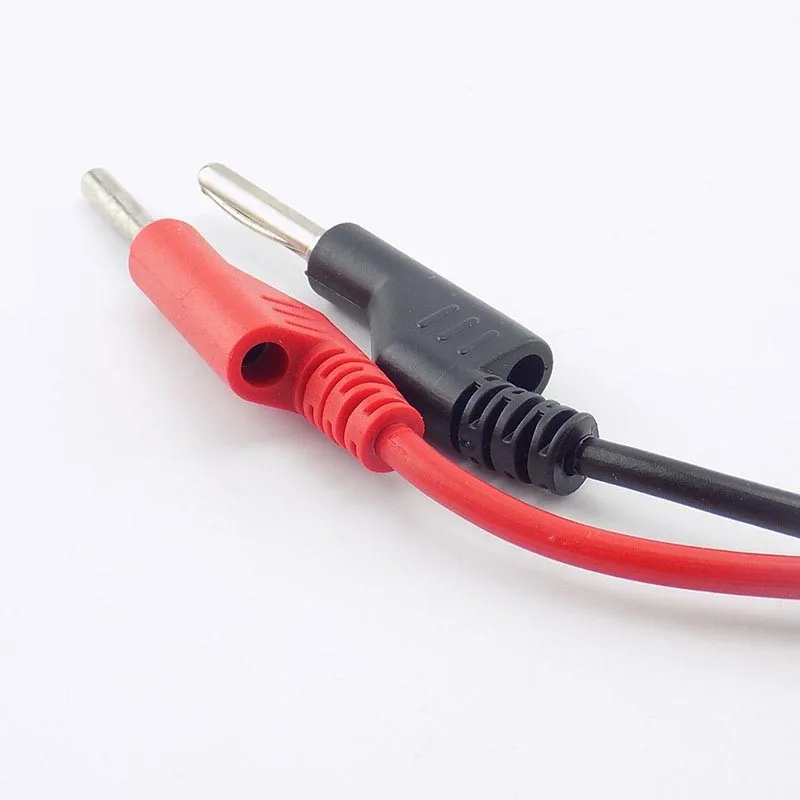 1M Clip Crocodile Wire Test Double-end Electrical Banana Plug and Alligator Lead Wire Line 15A Multimeter DIY Connector B5
