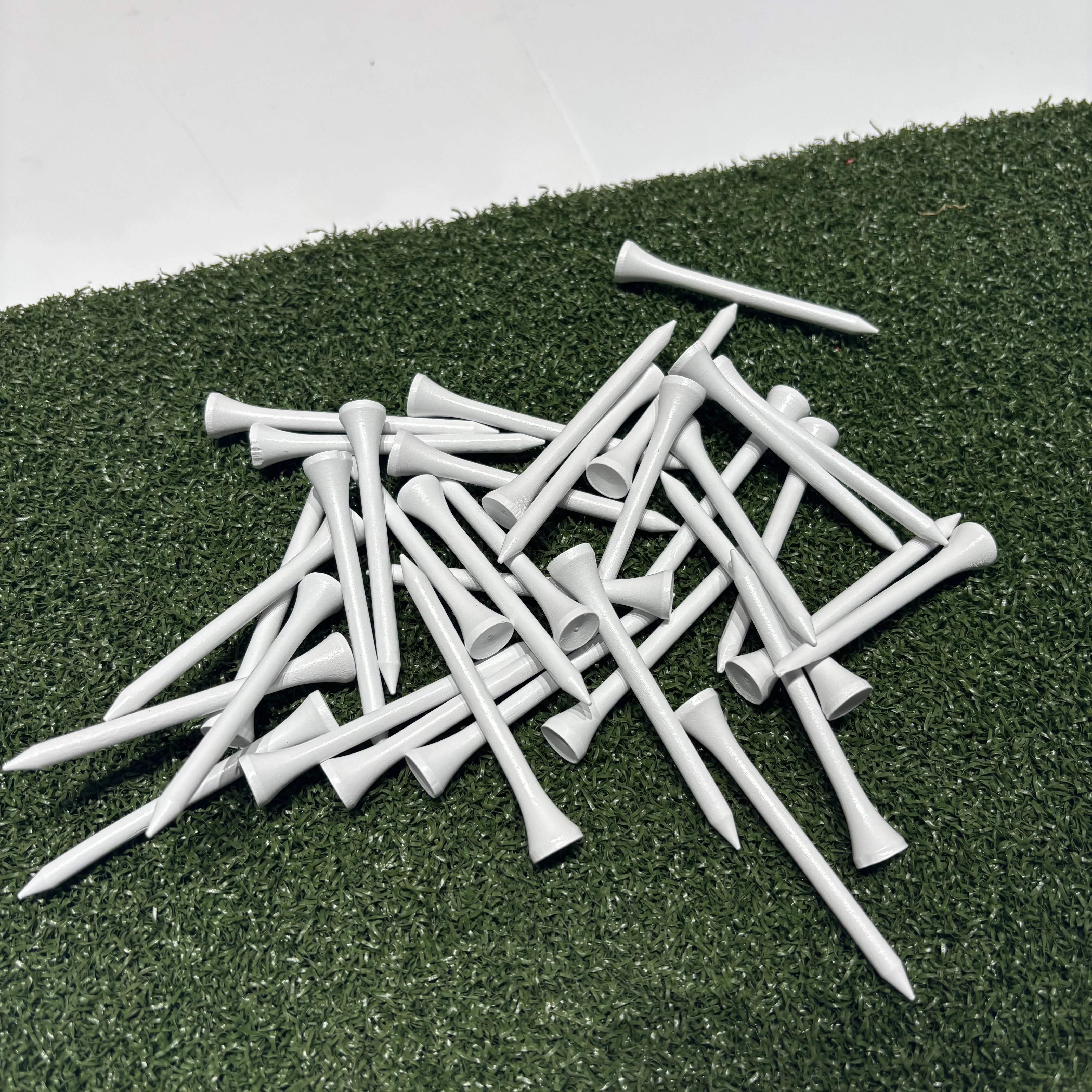 Golf Weiße Holz-Tees Golfball-Tees 70mm Höhe Packung mit 100/50 Stück – Detail 10