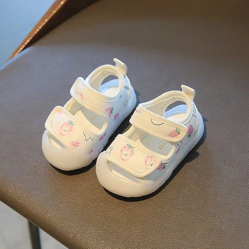 Girls' Cartoon Closed Toe Summer Walking Sandals Soft Sole for Infants 0-2 Years