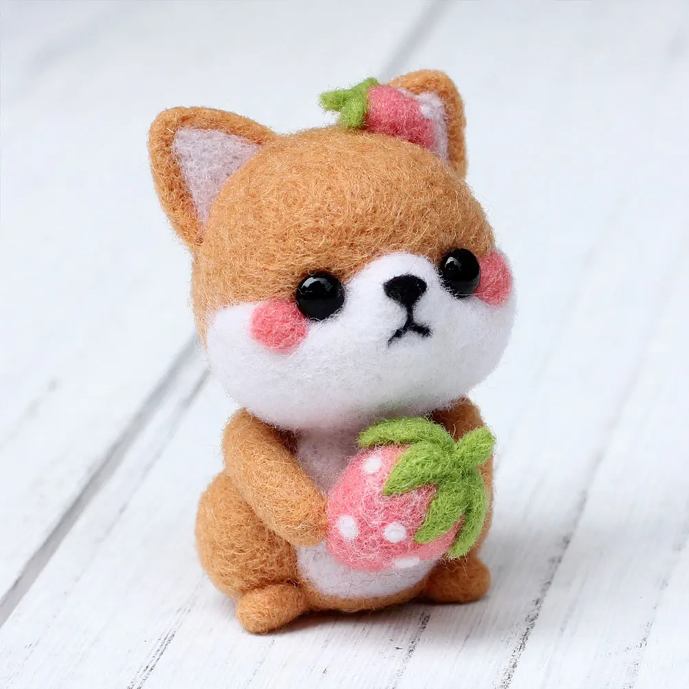 

Needle Felting Kit Wool for Beginners Children's Day Gift Kids Hand Craft Tool Punch