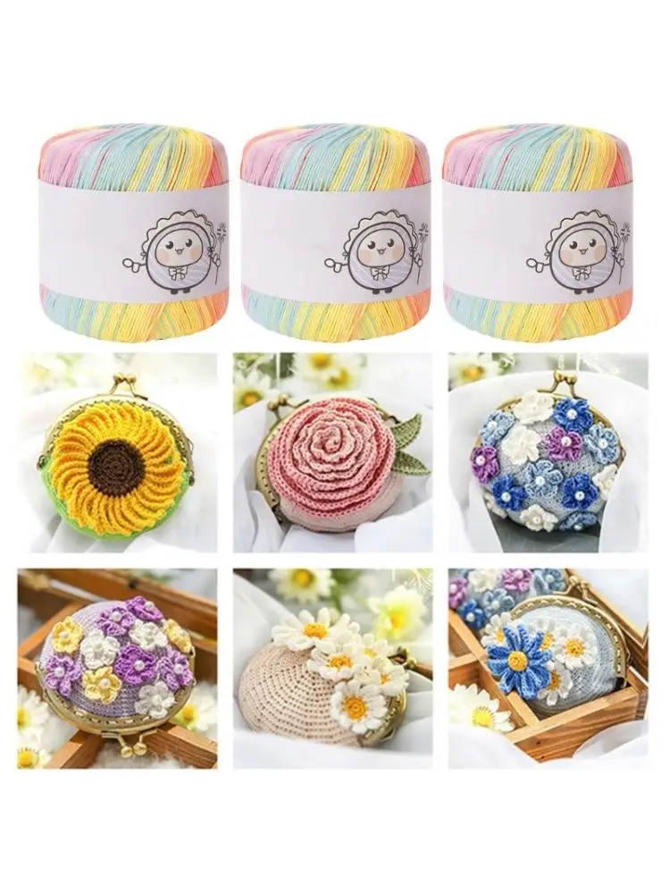 

E8BD Cotton Thread For Embroidery Projects 3 Roll Set Fade Resistant