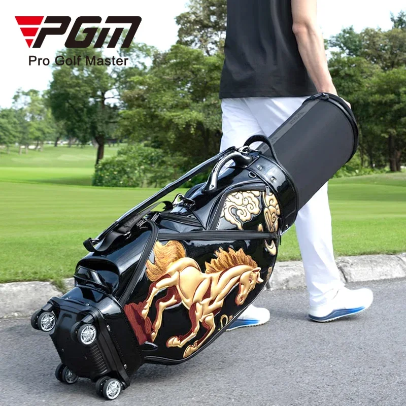 PGM Golf Bag Manufacturer OEM Retractable Golf Staff Bag Custom Golf Bag With Wheels