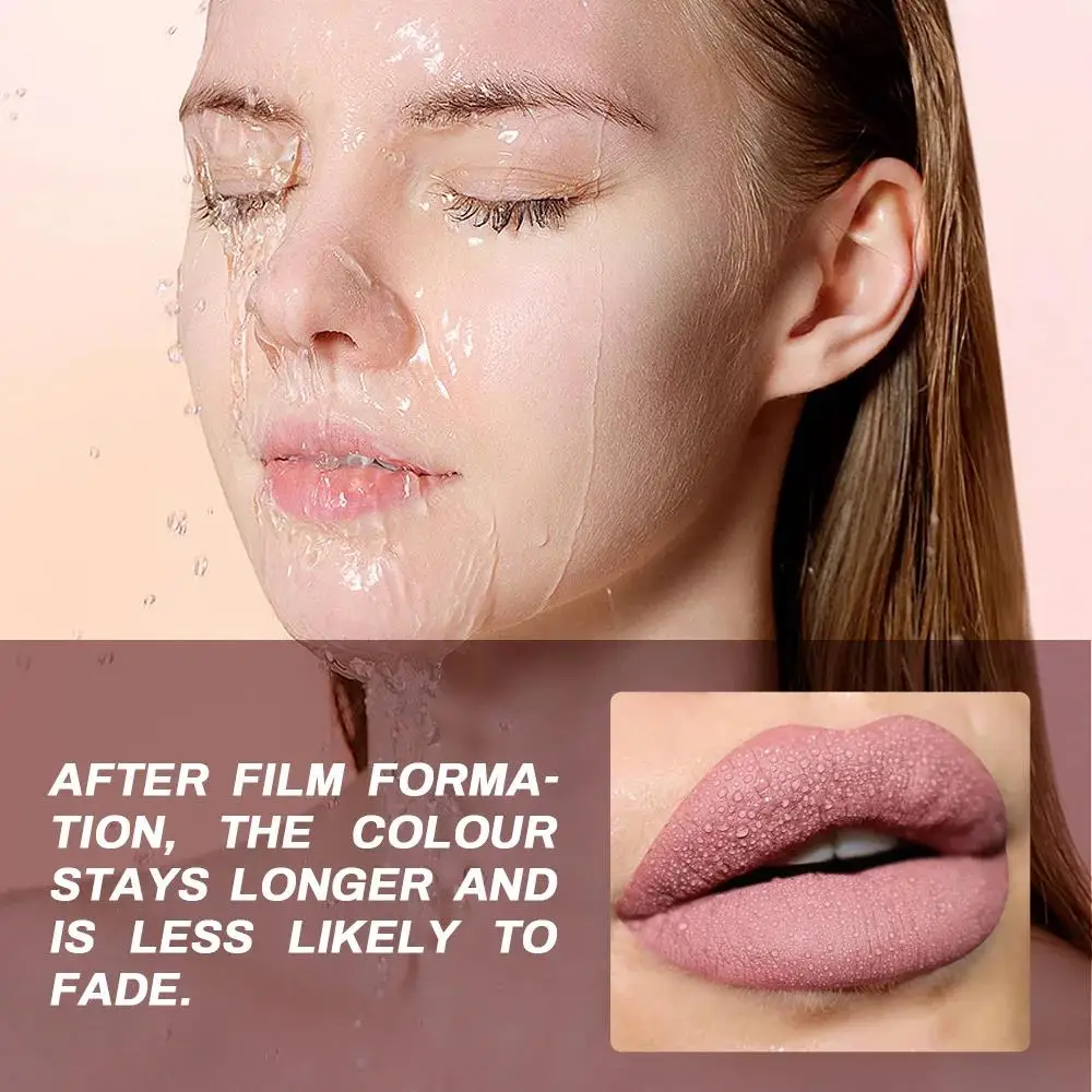 マットリキッドリップスティックセット 3in1 長持ち 防水 リップライナー グロスキット ヌード ピンク ブラウン チェリーシェード