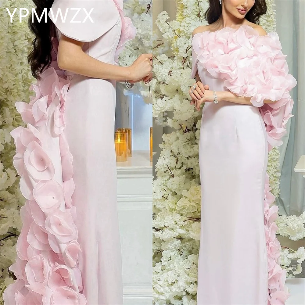 

Customized Evening Dress Formal Party Occasion Women YPMWZX Off-the-shoulder Column Floor Length Skirts Applique Bespoke Occasio