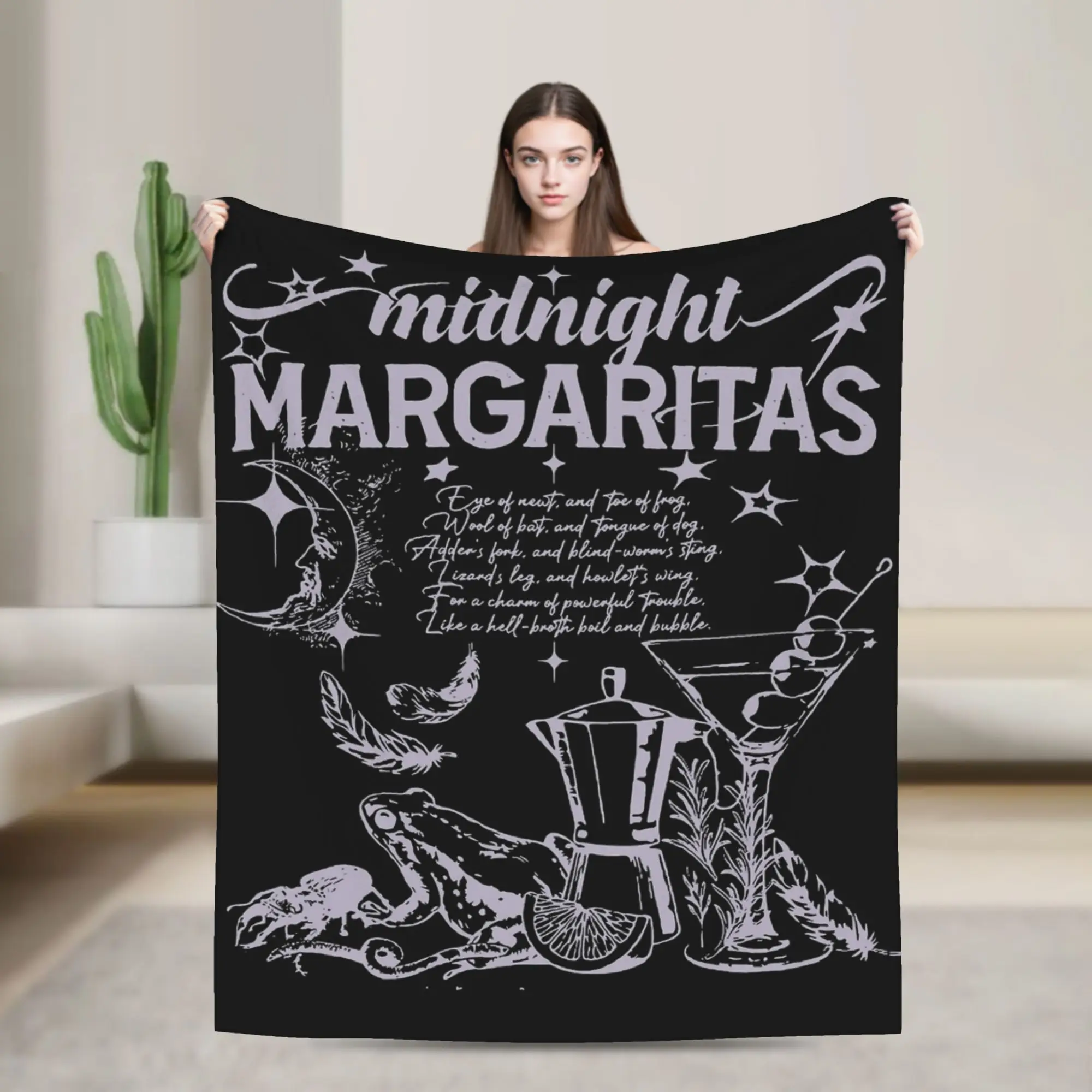 Practical Magic The Aunts Midnight Margaritas Blanket Fleece Decoration  Multi-function Throw Blankets for Bedding Bedroom Quilt