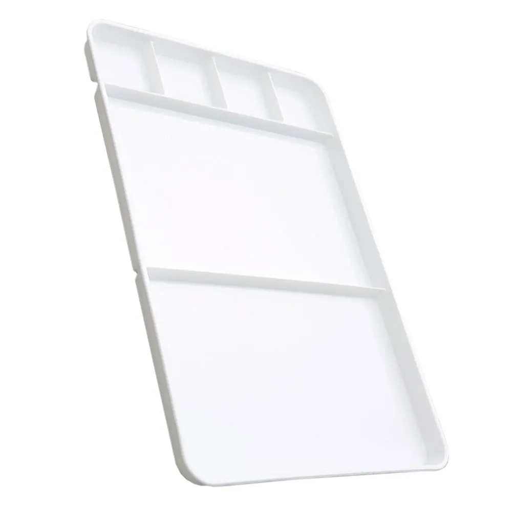 

Multi-compartment Watercolor Paint Palette White Pp Durable Portable Artist Mixing Tray Pigment Mixer Art Painting Tool Color