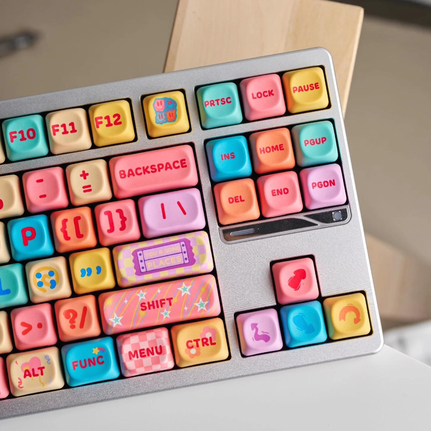 

Механический брелок для клавиатуры Dopamine, набор красочных колпачков для девочек своими руками, PBT, колпачок MOA, 127 клавиш