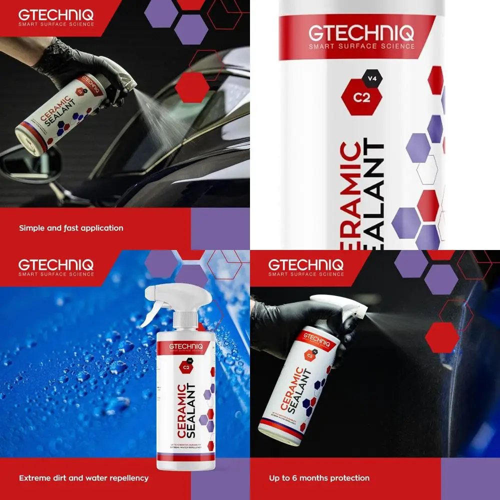 

C2 Ceramic Sealant for Cars, Protect Car Paintwork, Trim, Tyres and Windows, High Shine, Easy to Apply - 1L (Sufficient for 4-5