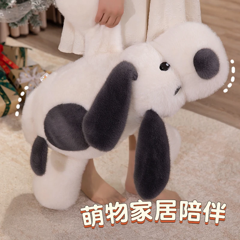 لطيف كبير الأذن بابا الكلب مهدئا الدمى النوم الوسائد لينة ومريحة أفخم الكلب لعب الأبيض هدية عيد ميلاد جيدة للفتيات