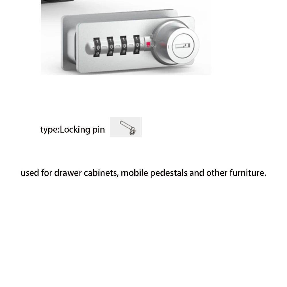 Public One Time Zinc Alloy 4 Digit Automatic Reset Combination Locker Lock, Temporary Password Auto Reset for Gym Swimming Pool