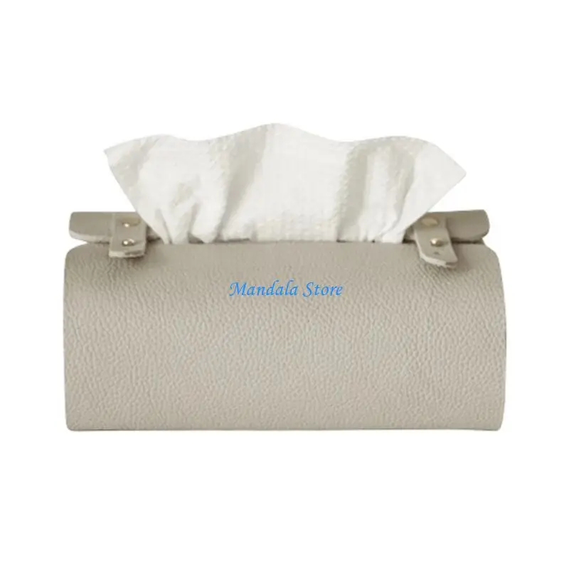 U2JC Leather Paper Towel Stand Tissues Dispenser Napkin Box Paper Towel Container