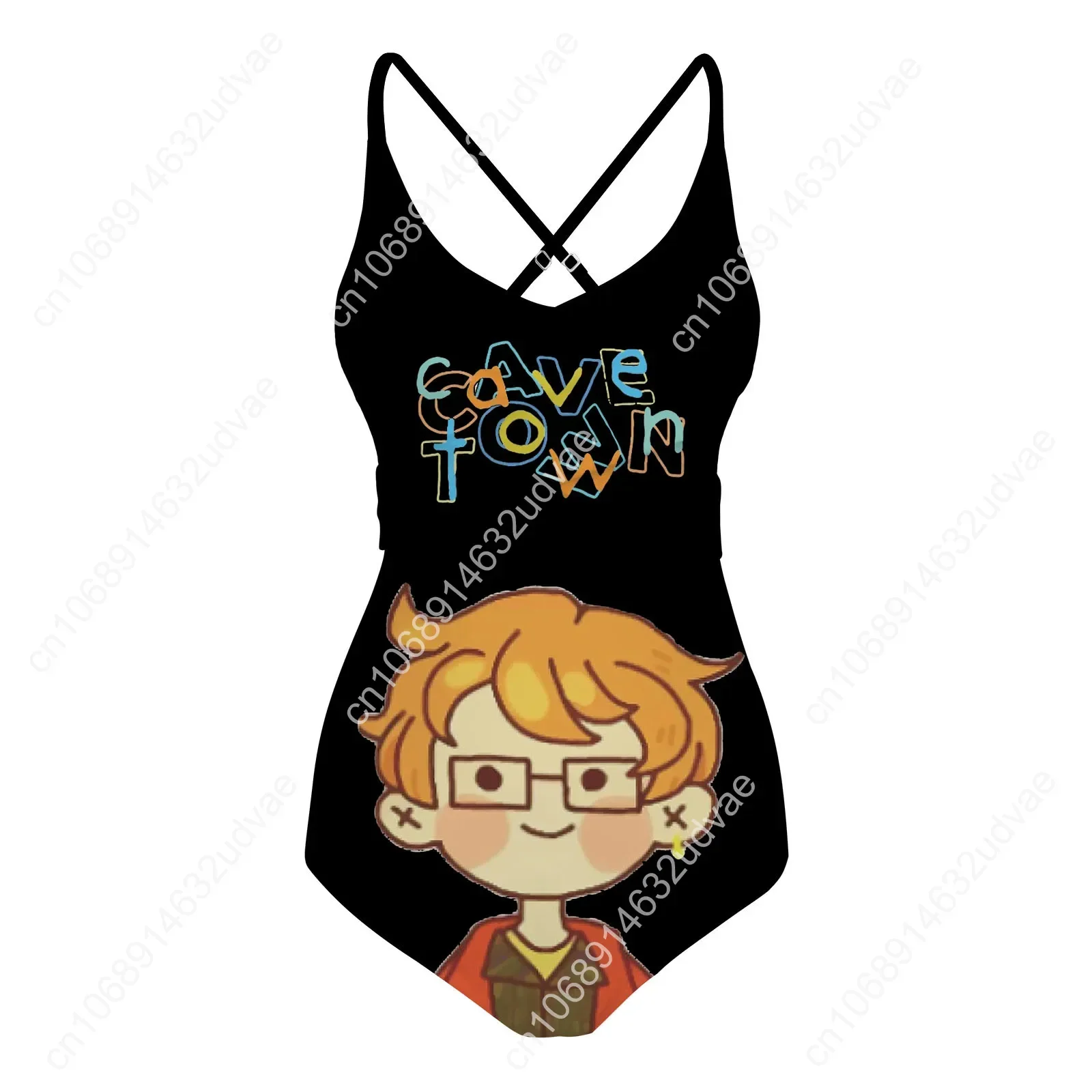 CAVETOWN Swimsuit Womens Sling Swimsuits Personalized Sexy Swimwear Pool Party Beach Bikini Summer Customize Bathing Suits