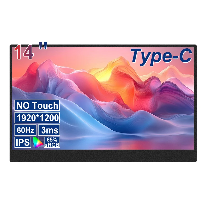 

Портативный монитор LANLIPU 14 дюймов, 1920*1200P, ультратонкий дополнительный экран с подставкой, Type-C HDMI для телефона, ПК, Xbox, PS4/5, ноутбука