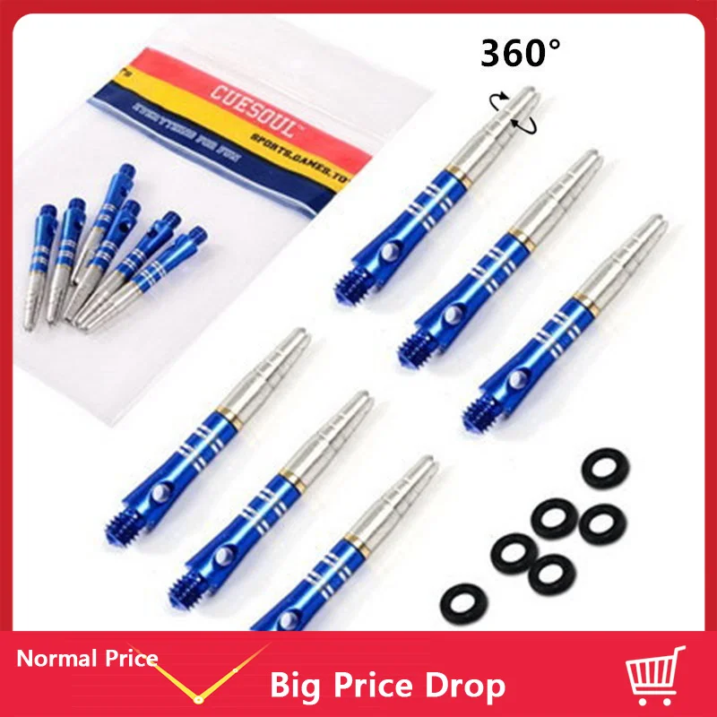 CUESOUL Red Blue Black 6pcs 2BA Darts Shafts For Professional Aluminum Darts Shafts Dart Accessories