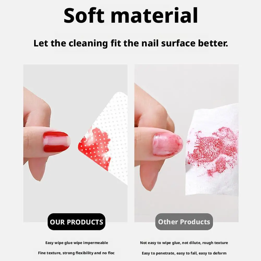 200/400 pezzi salviette per unghie senza pelucchi tessuti per la pulizia del gel cuscinetti per rimuovere lo smalto senza alluminio per la cura della pulizia di bellezza NaiArt