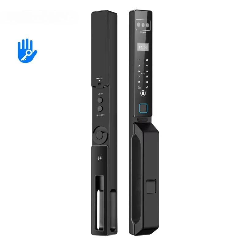 

TTlock Face Recognition Fingerprint Hold Hands Lock Narrow Bezel Cell Phone Aluminum Door Code Lock Automatic Smart Door Lock
