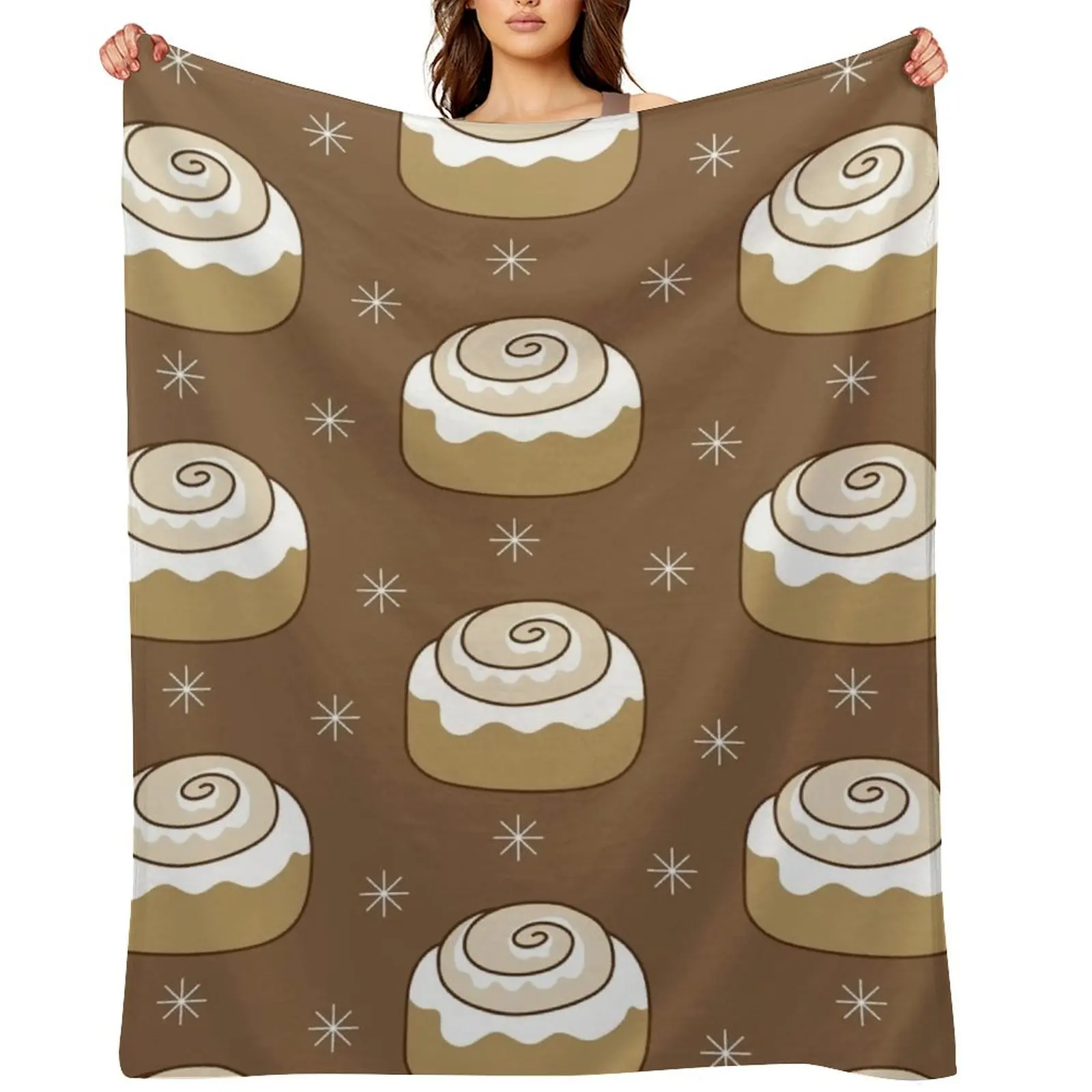 

Cinnamon Bun Throw Blanket Warm Bed Luxury Thicken Thermals For Travel Blankets