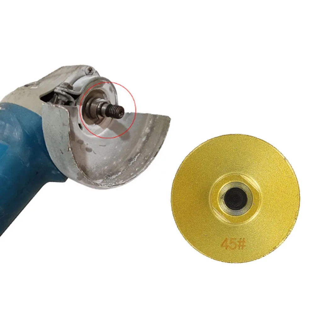 Angle Grinder Attachment Brazed Grinding Head Polishing Tool For Marble Rough And Fine Grinding Threaded Interface