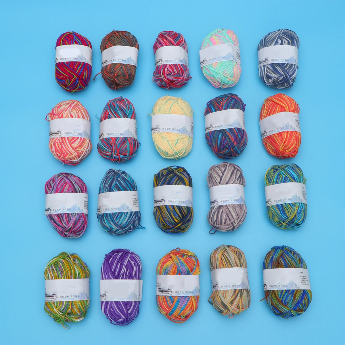

Gradient Colorful Yarn 20 Roll Medium Thick Knitting Crochet Thread Sweaters Hats Scarves Gifts Washable Soft Warm Wool Acrylic