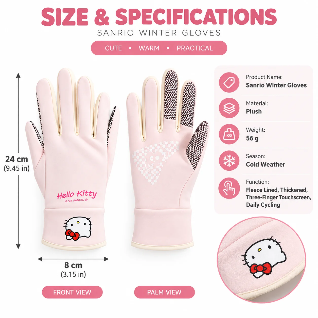 Sanrio Winter Gloves Touchscre - Touch Screen Gloves recension och pris