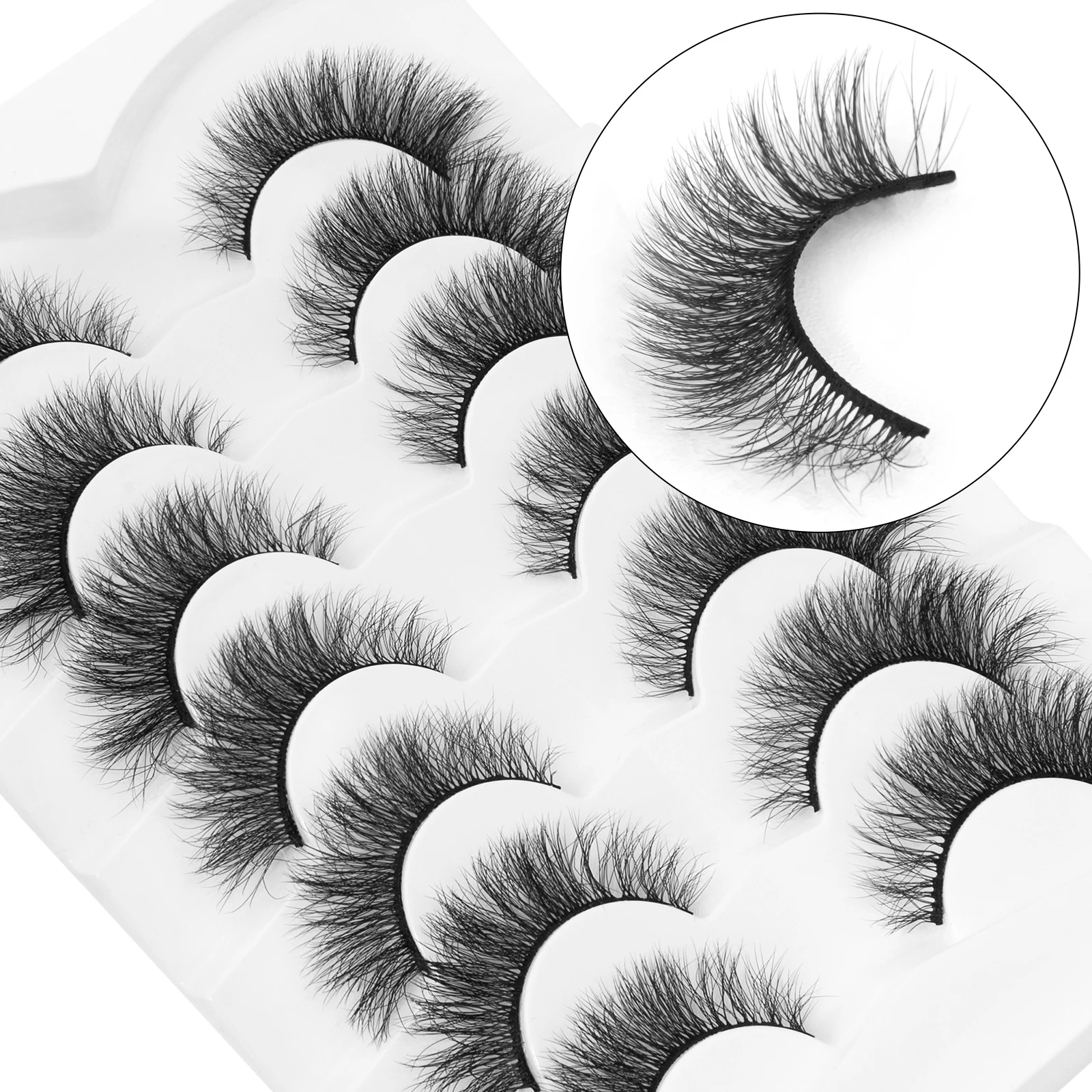 SEXYSHEEP False Eyelashes 6D Super Fluffy Wispy Faux Mink Eyelashes Cat/Fox Eye Effect Dramatic Lashes Eyelash Extension Makeup