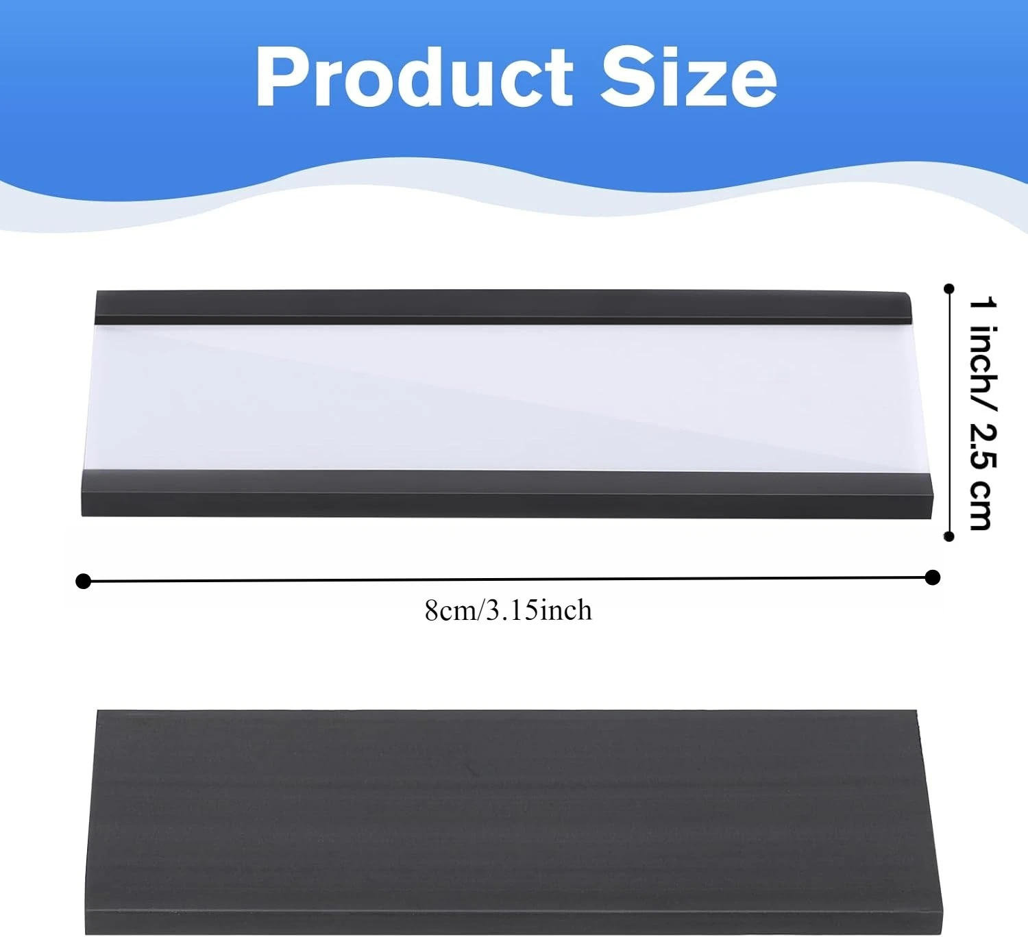 Paquete de 20 etiquetas magnéticas, etiquetas de nombres magnéticas reutilizables para estante de taquilla, caja de herramientas, hogar, oficina, refrigerador, pizarra blanca