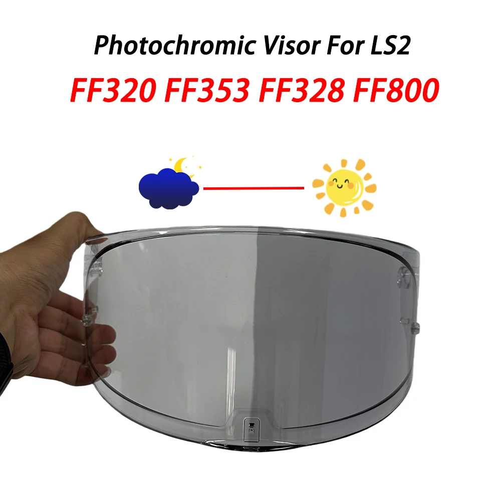 Photochromic Helmet Visor for LS2 FF320 FF353 FF328 FF800 Motorcycle Helmets Lens Shield Glass Viewfinder Screen Accessories