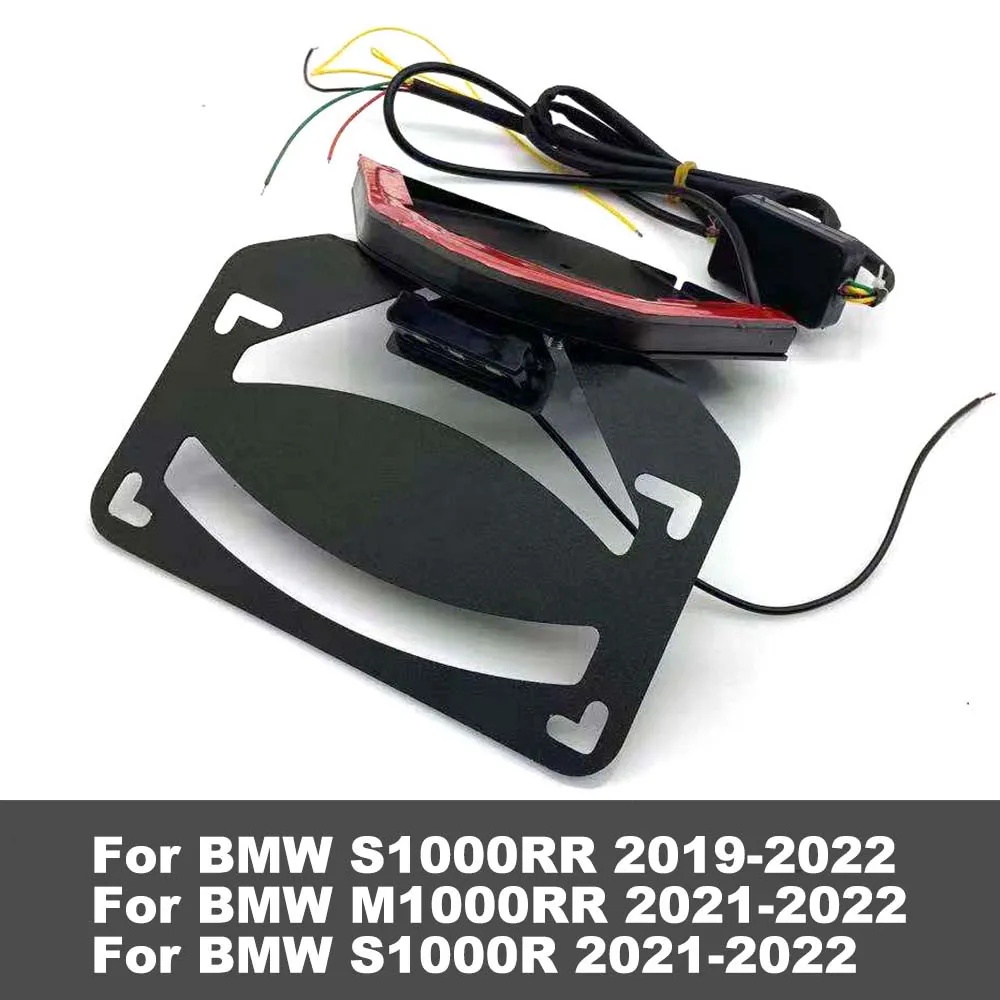 

Motorcycle Modified Rear License Plate Holder with Light,Fender Eliminator Accessories Fits For BMW S1000RR M1000RR S1000R